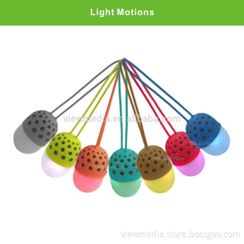 Stereo promotional gift kids music mini LED bulb speaker Bluetooth